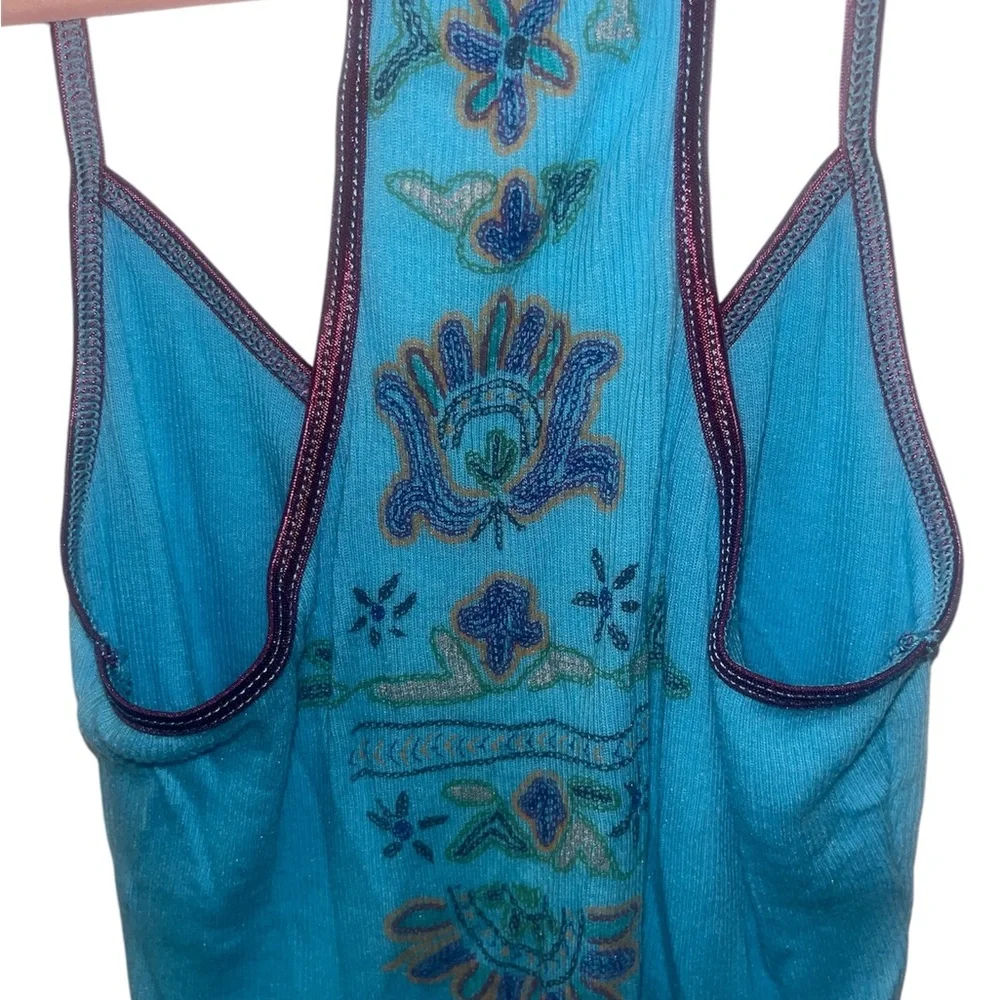 Vintage Free people Blue Floral Women's Top - Picture 5 of 8